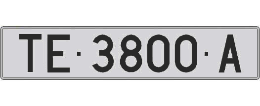 TE3800A matricula larga