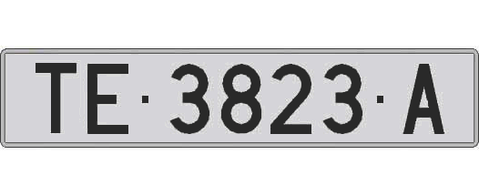 TE3823A matricula larga