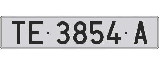 TE3854A matricula larga
