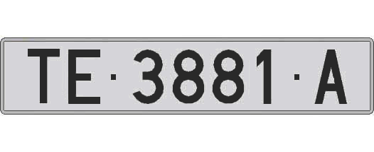 TE3881A matricula larga