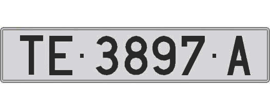 TE3897A matricula larga