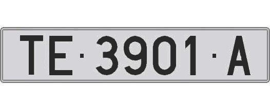 TE3901A matricula larga