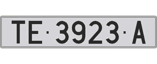 TE3923A matricula larga