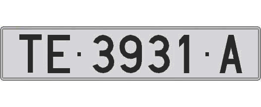 TE3931A matricula larga