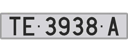 TE3938A matricula larga