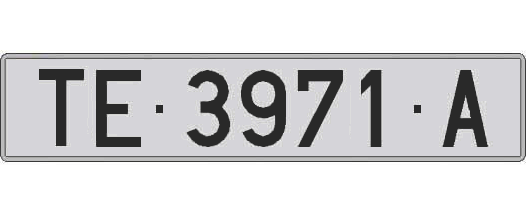 TE3971A matricula larga