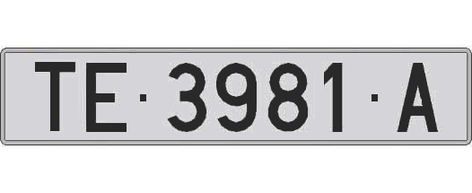 TE3981A matricula larga