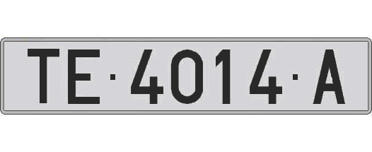 TE4014A matricula larga