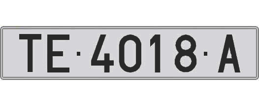 TE4018A matricula larga