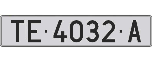 TE4032A matricula larga