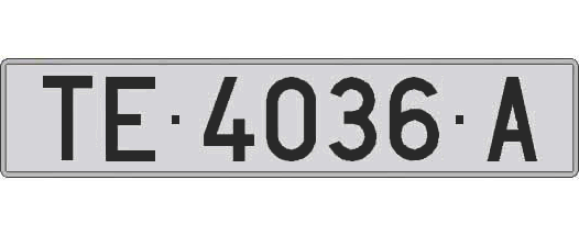 TE4036A matricula larga
