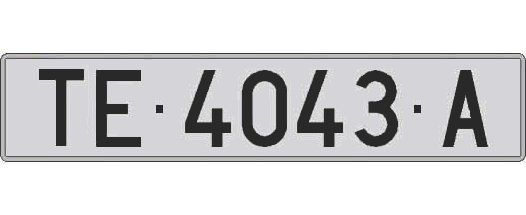 TE4043A matricula larga