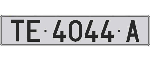 TE4044A matricula larga
