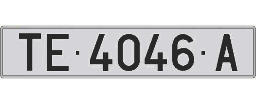 TE4046A matricula larga