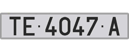 TE4047A matricula larga