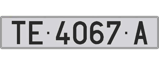 TE4067A matricula larga