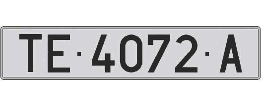 TE4072A matricula larga