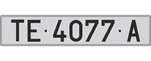 TE4077A matricula larga