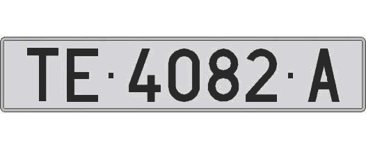 TE4082A matricula larga