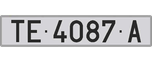 TE4087A matricula larga