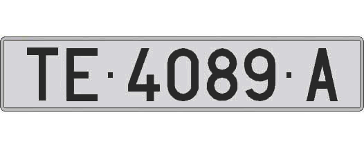TE4089A matricula larga