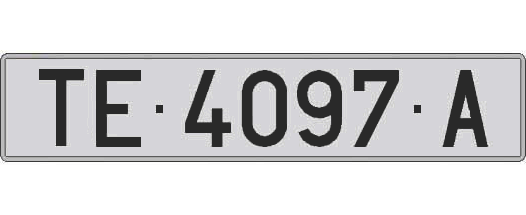 TE4097A matricula larga