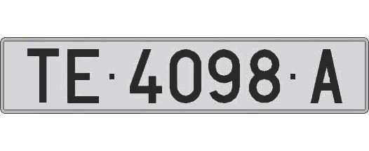 TE4098A matricula larga