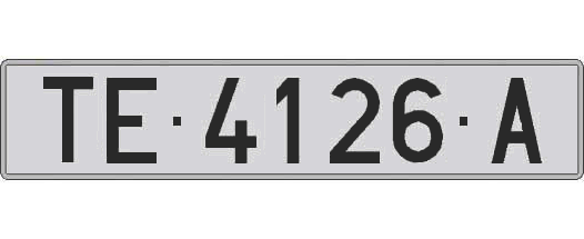 TE4126A matricula larga