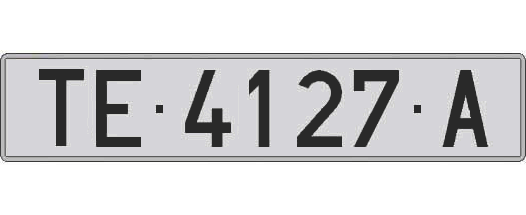 TE4127A matricula larga