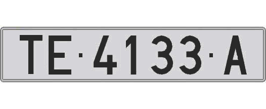 TE4133A matricula larga