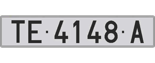 TE4148A matricula larga