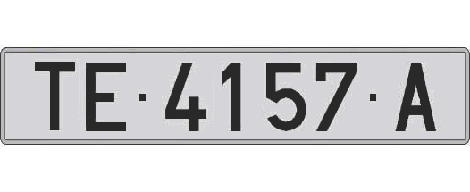 TE4157A matricula larga