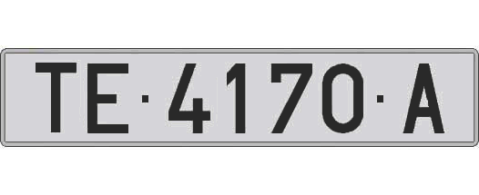 TE4170A matricula larga