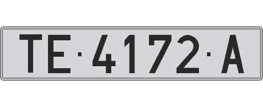 TE4172A matricula larga