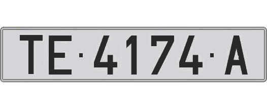 TE4174A matricula larga