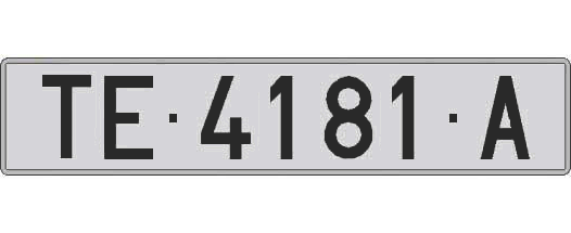 TE4181A matricula larga
