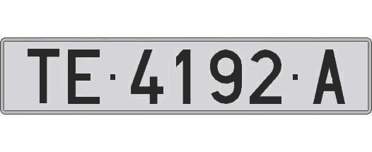 TE4192A matricula larga