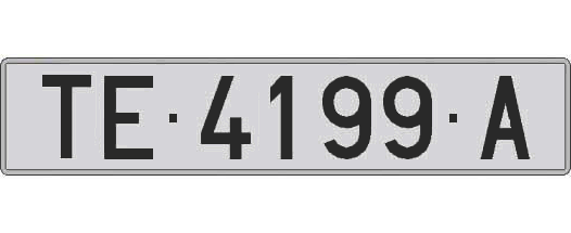 TE4199A matricula larga