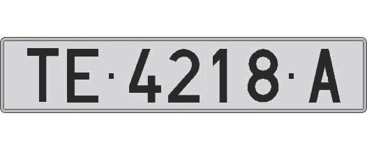 TE4218A matricula larga