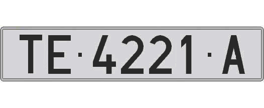 TE4221A matricula larga