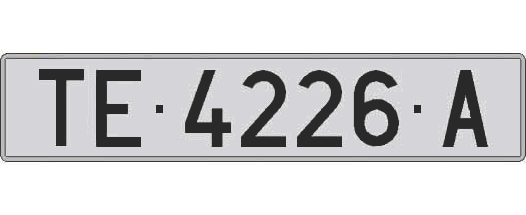 TE4226A matricula larga