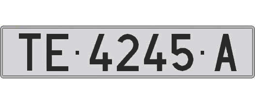 TE4245A matricula larga