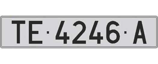 TE4246A matricula larga