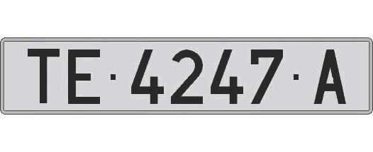 TE4247A matricula larga