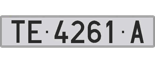 TE4261A matricula larga