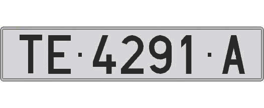 TE4291A matricula larga