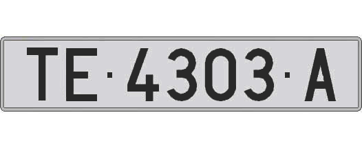 TE4303A matricula larga