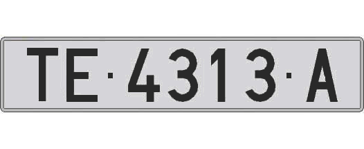 TE4313A matricula larga