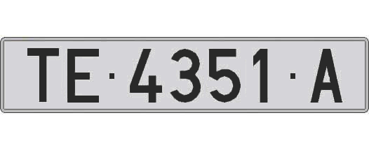 TE4351A matricula larga