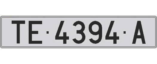 TE4394A matricula larga